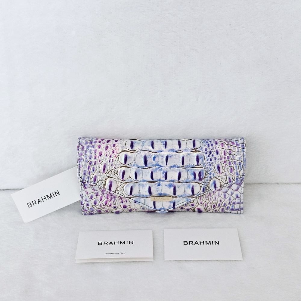 NWT Brahmin HARMONIOUS Large Caroline w/ Veronica Wallet !!GORGEOUS IRIDESCENT!! - Picture 9 of 16